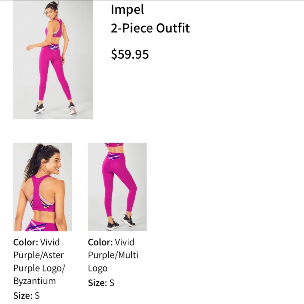 Fabletics Impel Workout Leggings & Sports Bra Outfit